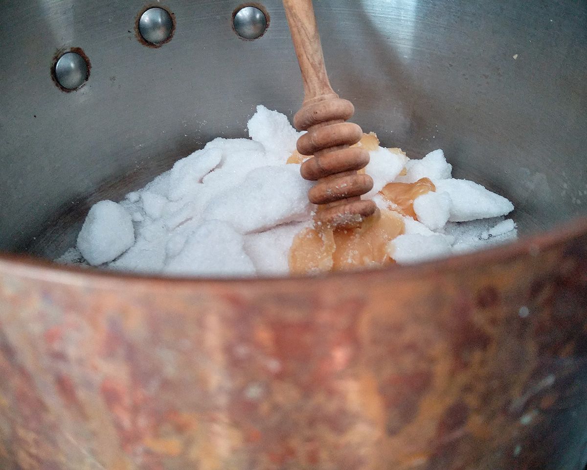 Gently heat the honey and sugar before adding water - Victoria Waghorn