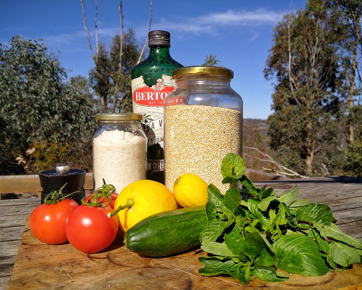 EAT WHAT YOU GROW - Minted quinoa salad with lemon dressing