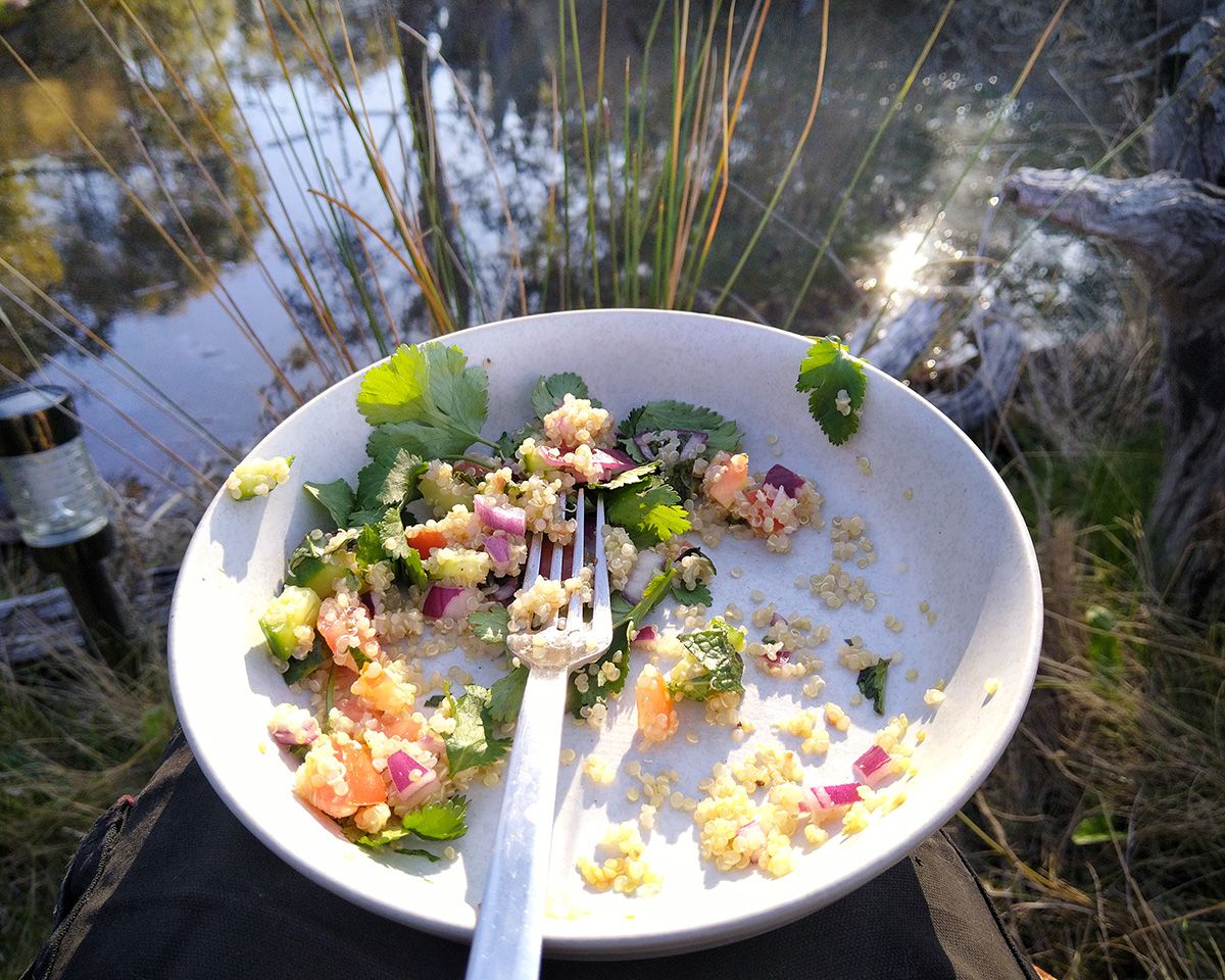 EAT WHAT YOU GROW - Minted quinoa salad with lemon dressing