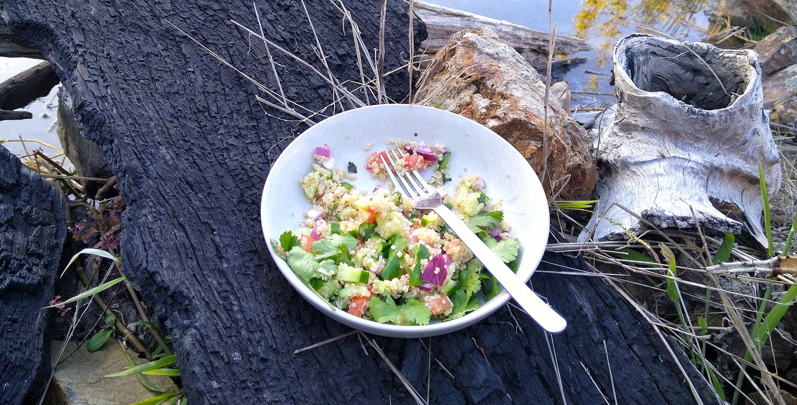 Minted quinoa salad is a fresh & fluffy dish on a hot sunny day - Victoria Waghorn